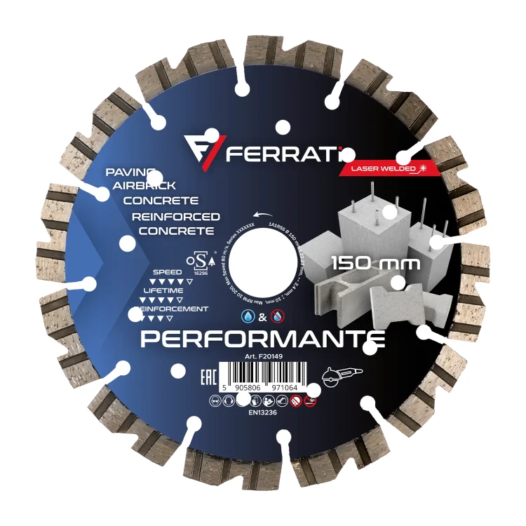 Tarcza diamentowa tnąca 150mm PERFORMANTE